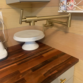 Gold Pot Filler Faucet Wall Mount Kitchen Folding Faucet With Double Joint Swing Arms, Two Handle Design (Option: Brushed Gold)