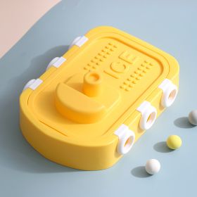 Ice Making Machine Grid Cavity Flexible Silicone Ice Hockey Machine (Color: yellow)